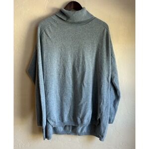 Colour Works 100% Cashmere Turtleneck Sweater L Relaxed Oversized Quiet Luxury